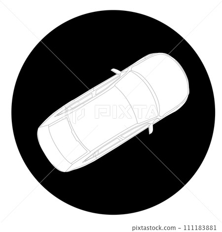 Top view of car vector icon Top view of car vector icon 111183881