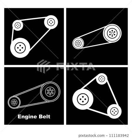 Engine belt icon 111183942