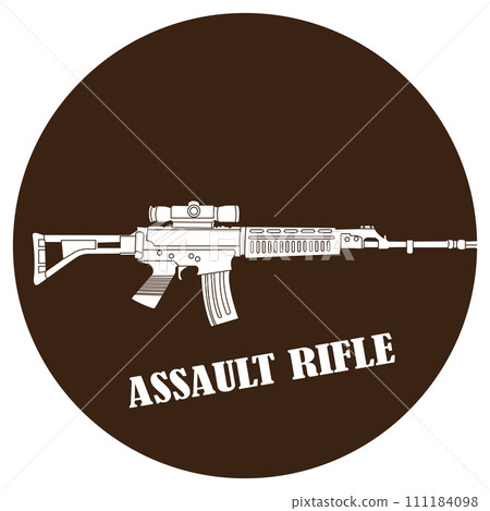 Assault rifle icon 111184098