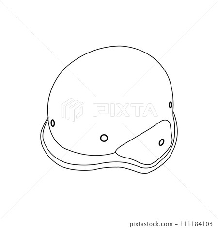 Military steel helmet icon 111184103