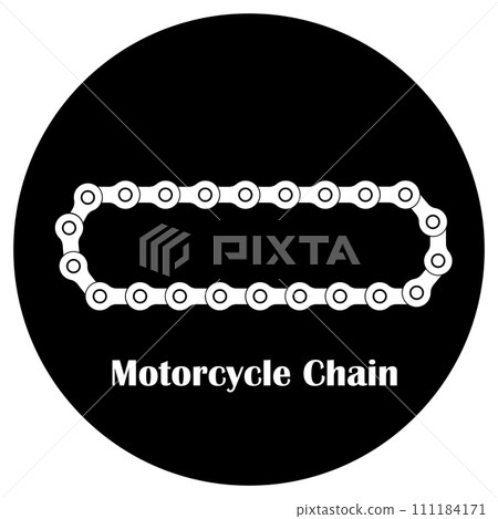 Motorbike chain icon 111184171