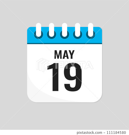 Icon page calendar day - 19 May Icon page calendar day - 19 May 111184580