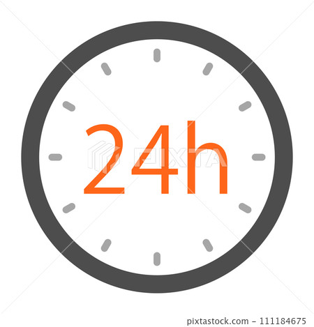 24-hour clock icon 24-hour clock icon 111184675