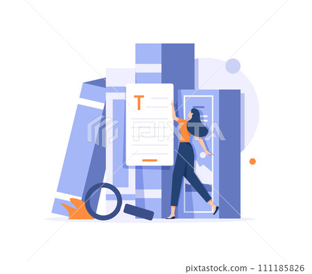 Media book library concept,infographics, Can use for web banner 111185826