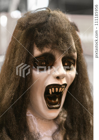 Zombie in a shop Halloween Costume Store Zombie in a shop Halloween Costume Store 111185956