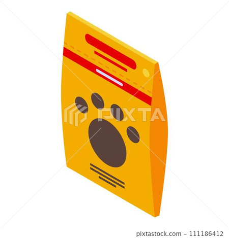 Domestic dog food icon. Isometric of domestic dog food vector icon for web design isolated on white background 111186412