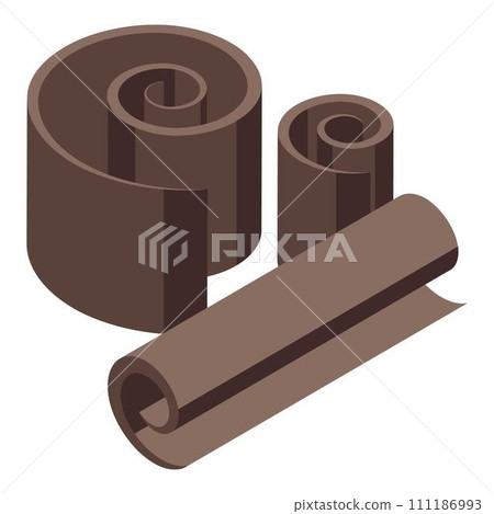Chocolate icon. Isometric of chocolate vector icon for web design isolated on white background 111186993