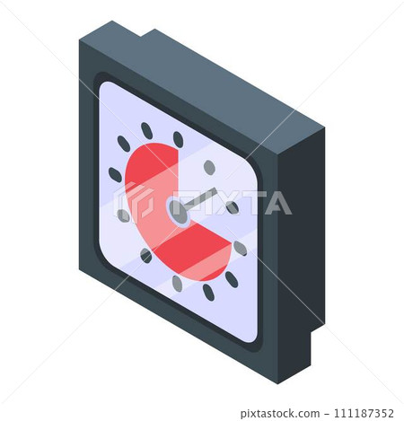 Stopwatch assignment icon. Isometric of stopwatch assignment vector icon for web design isolated on white background 111187352