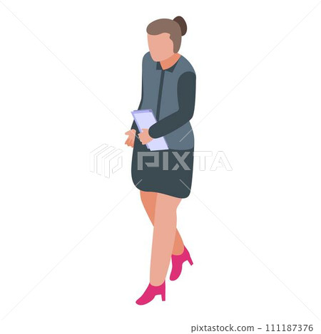 Business assignment icon. Isometric of business assignment vector icon for web design isolated on white background Business assignment icon. Isometric of business assignment vector icon for web design isolated on white background 111187376