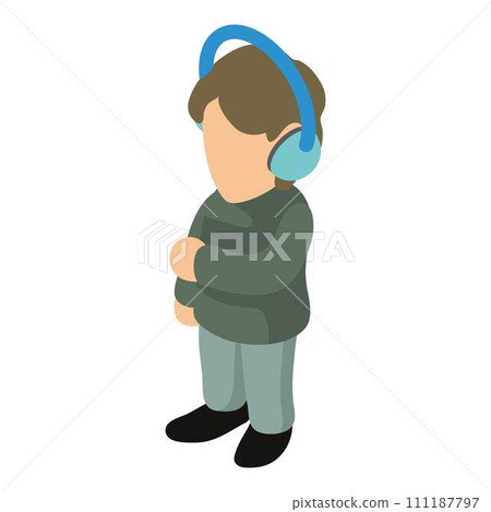 Sound producer icon. Isometric illustration of sound producer vector icon for web Sound producer icon. Isometric illustration of sound producer vector icon for web 111187797