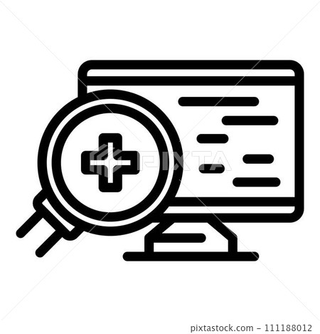 Telemedicine service icon. Outline telemedicine service vector icon for web design isolated on white background Telemedicine service icon. Outline telemedicine service vector icon for web design isolated on white background 111188012