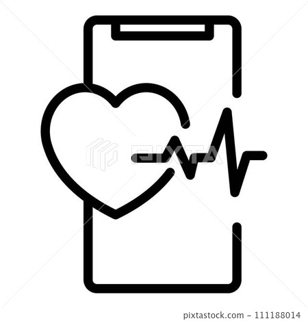 Health care mobile icon. Outline health care mobile vector icon for web design isolated on white background Health care mobile icon. Outline health care mobile vector icon for web design isolated on white background 111188014