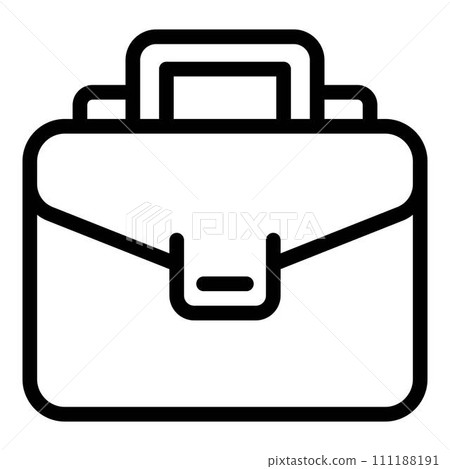 Job briefcase icon. Outline job briefcase vector icon for web design isolated on white background Job briefcase icon. Outline job briefcase vector icon for web design isolated on white background 111188191