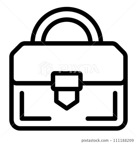 Business briefcase icon. Outline business briefcase vector icon for web design isolated on white background 111188209