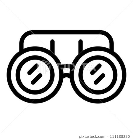 Job vision icon. Outline job vision vector icon for web design isolated on white background Job vision icon. Outline job vision vector icon for web design isolated on white background 111188220
