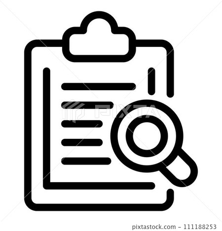 Search job profile icon. Outline search job profile vector icon for web design isolated on white background 111188253