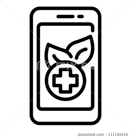 Online pharmacy icon. Outline online pharmacy vector icon for web design isolated on white background Online pharmacy icon. Outline online pharmacy vector icon for web design isolated on white background 111188410
