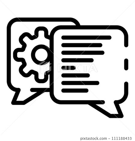 Group chat icon. Outline group chat vector icon for web design isolated on white background Group chat icon. Outline group chat vector icon for web design isolated on white background 111188433