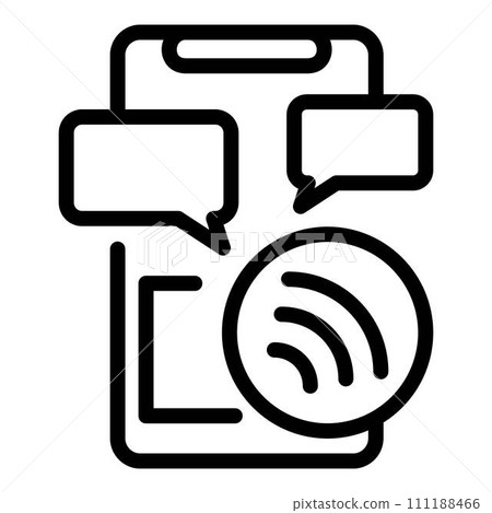Phone connection icon. Outline phone connection vector icon for web design isolated on white background 111188466