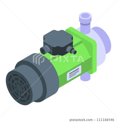 Water pump icon. Isometric of water pump vector icon for web design isolated on white background 111188546