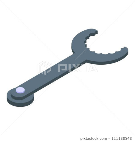 Bicycle repair fork tool icon. Isometric of bicycle repair fork tool vector icon for web design isolated on white background 111188548