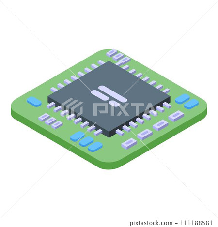 Tablet repair processor icon. Isometric of tablet repair processor vector icon for web design isolated on white background 111188581