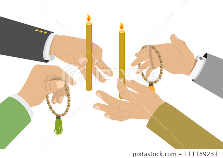 3D Isometric Flat Conceptual Illustration of Religin Rite 3D Isometric Flat Conceptual Illustration of Religin Rite 111189231