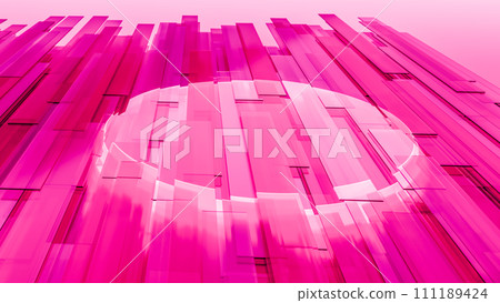 CG Circular light and glass plate background material CG Circular light and glass plate background material 111189424