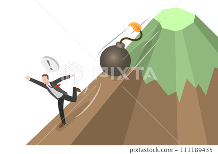 3D Isometric Flat Conceptual Illustration of Inflation 3D Isometric Flat Conceptual Illustration of Inflation 111189435