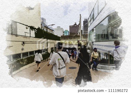 Watercolor painting style Ikebukuro Ikebukuro Station underground passage Wiroad Toshima Ward, Tokyo Watercolor painting style Ikebukuro Ikebukuro Station underground passage Wiroad Toshima Ward, Tokyo 111190272