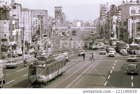 1969: Tamagawa Line, Tokyu Railway, Tokyo, archival photo, on the verge of being abolished 111190839