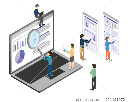 人們分析網站的插圖 人們分析網站的插圖 111191072