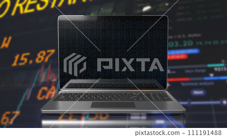 The notebook or laptop for Business or technology concept 3d rendering. The notebook or laptop for Business or technology concept 3d rendering. 111191488