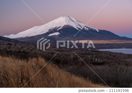 [山梨縣] 黎明時分的富士山/山中湖全景平台 111191506