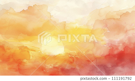 Fantastic sunset sky texture background AI image 111191792