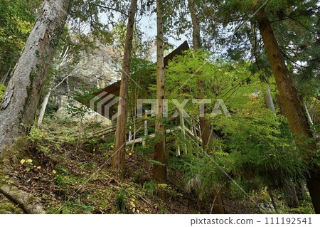 Kannon-do Hall seen from the approach from the main hall of Chichibu Temple No. 32 Hosho-ji Temple in autumn 111192541