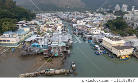 the Tai O Market Street Drawbridge, hong kong Dec 30 2023 111192957