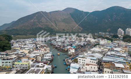 the Tai O Market Street Drawbridge, hong kong Dec 30 2023 111192958
