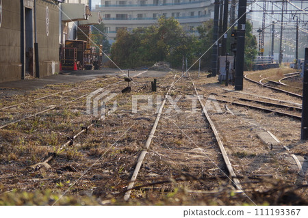 Higashi Takashima Station premises with warehouse and track ruins 111193367