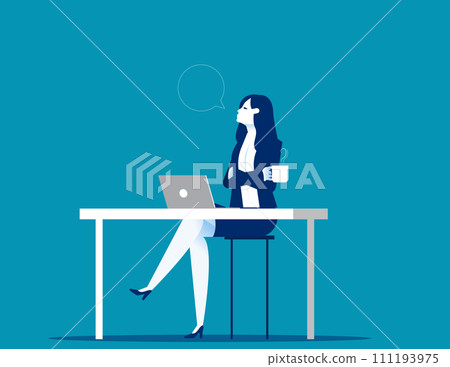 Business person with coffee break. Business vector illustration concept 111193975