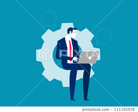 Person development and management. Business vector illustration concept Person development and management. Business vector illustration concept 111193976