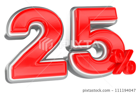 3d render for font and number 111194047