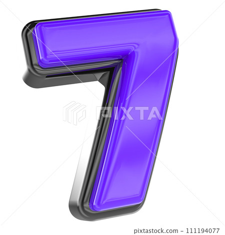 3d render for font and number 111194077