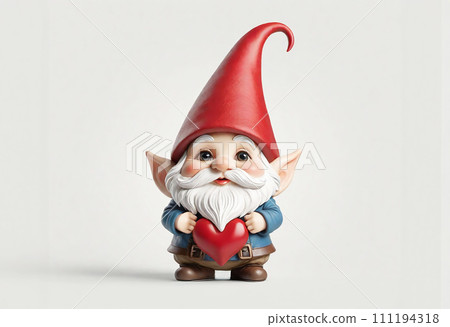 拿著一顆心的一個小老矮人仙女 111194318