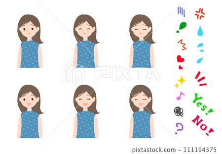 一個女孩與符號 2 的插圖 111194375