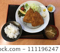 Fried horse mackerel set meal for dinner 111196247