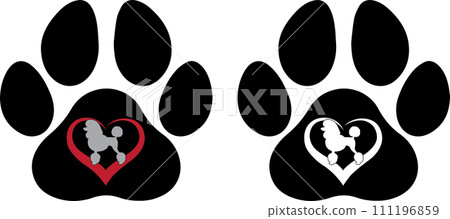 Poodle Paw, Dog, Animal, Pet, Vector Illustration File 111196859