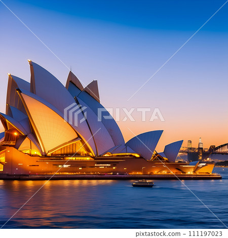 futuristic city with night 111197023