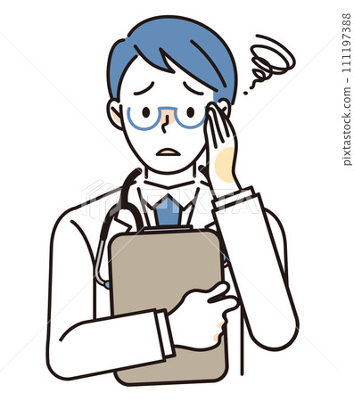 Male doctor in trouble Male doctor in trouble 111197388