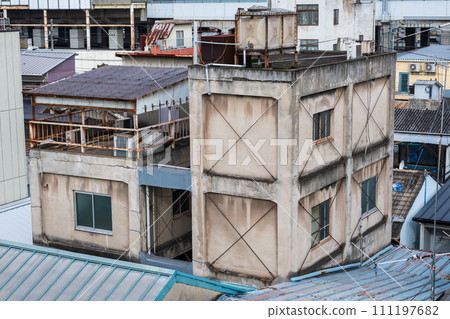 Old and very beautiful building in Fukuyama City, Hiroshima Prefecture, Japan 111197682